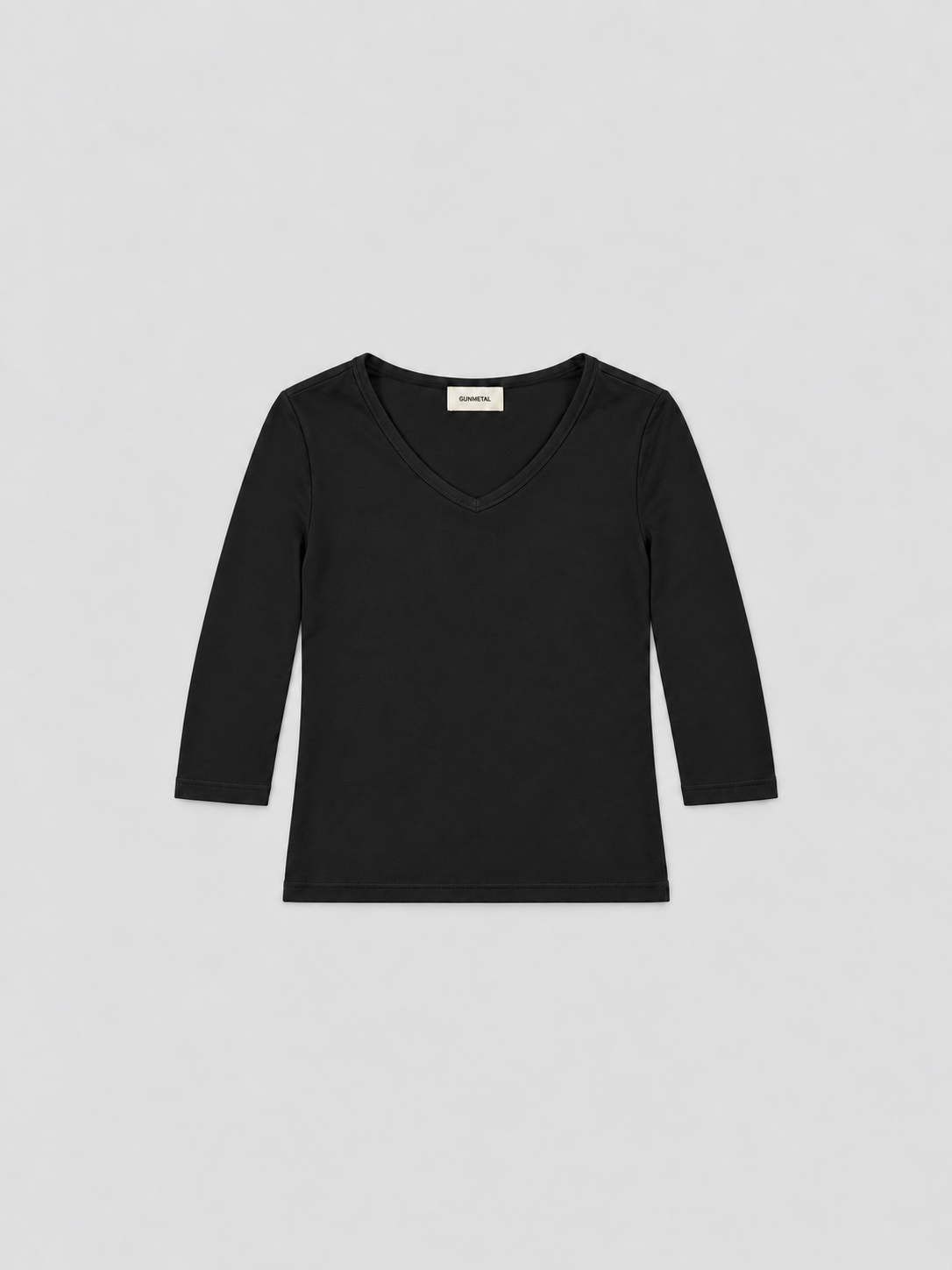 V Neck Top - Black
