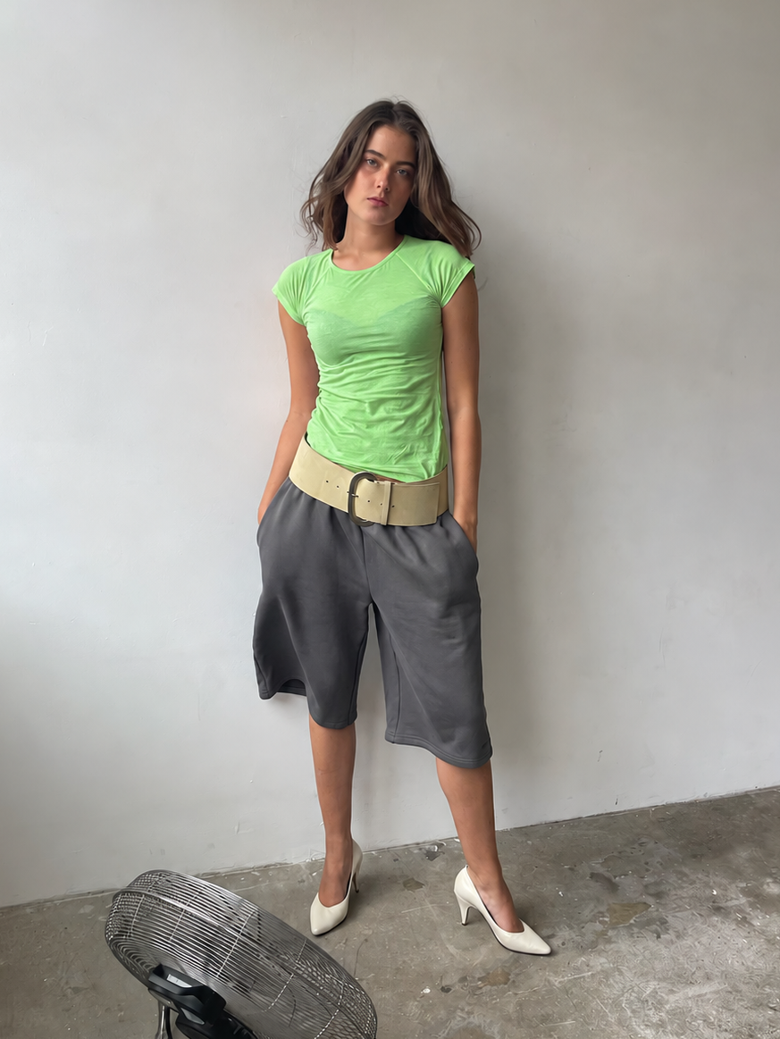 Cotton Baby Tee - Lime Green