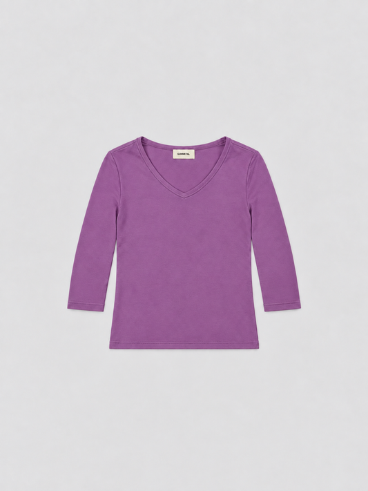 V Neck Top - Purple